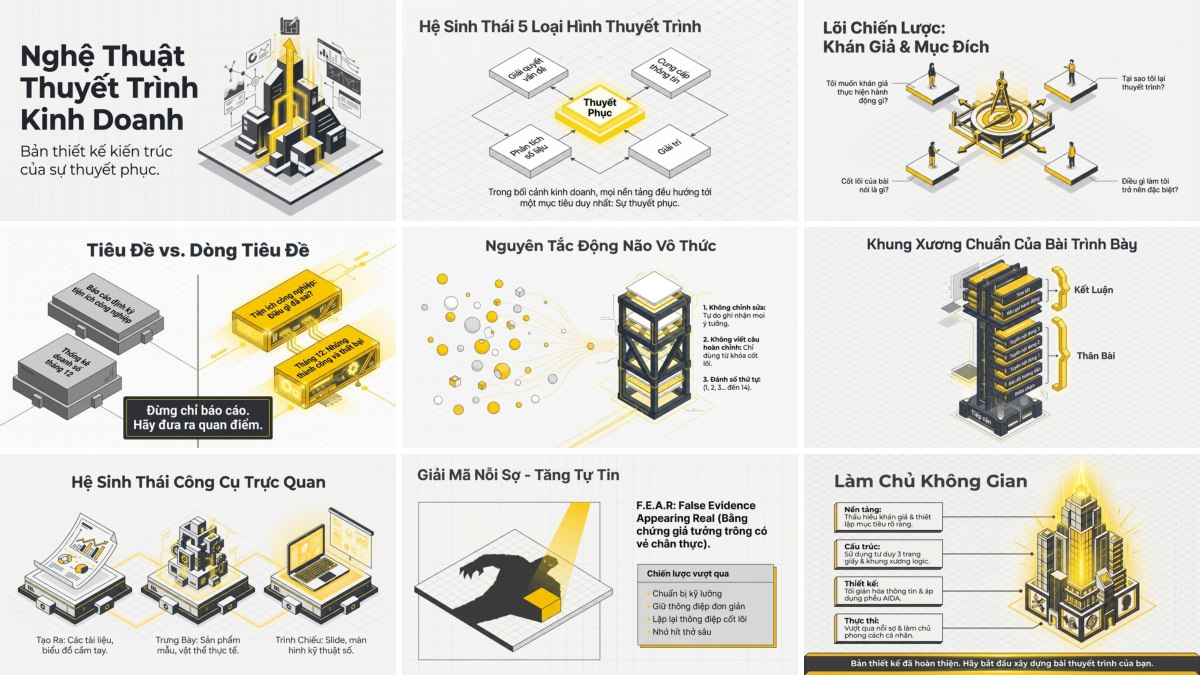 Ảnh mẫu slide phong cách Minimal Isometric tạo bằng NotebookLM