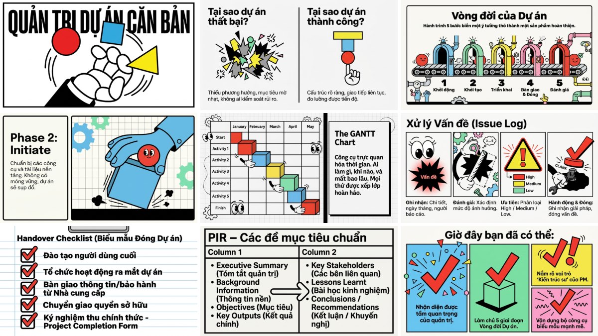 Ảnh mẫu slide phong cách Bauhaus Cartoon tạo bằng NotebookLM