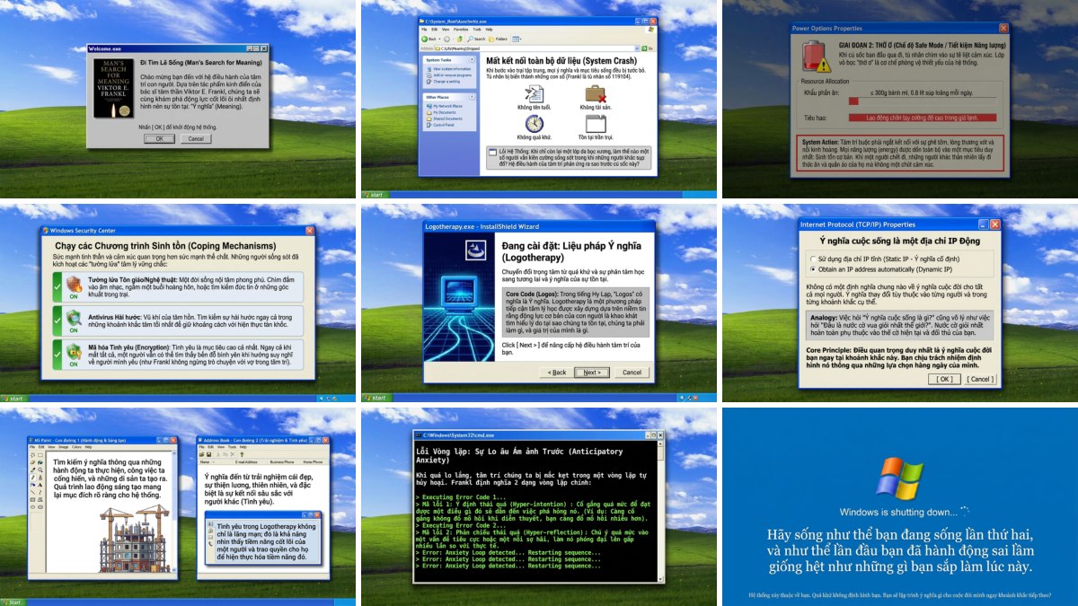 Ảnh mẫu slide phong cách WindowsXP UI tạo bằng NotebookLM